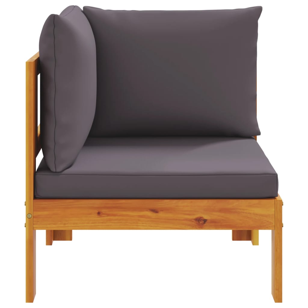 Garten-Ecksofa mit Kissen Massivholz Akazie