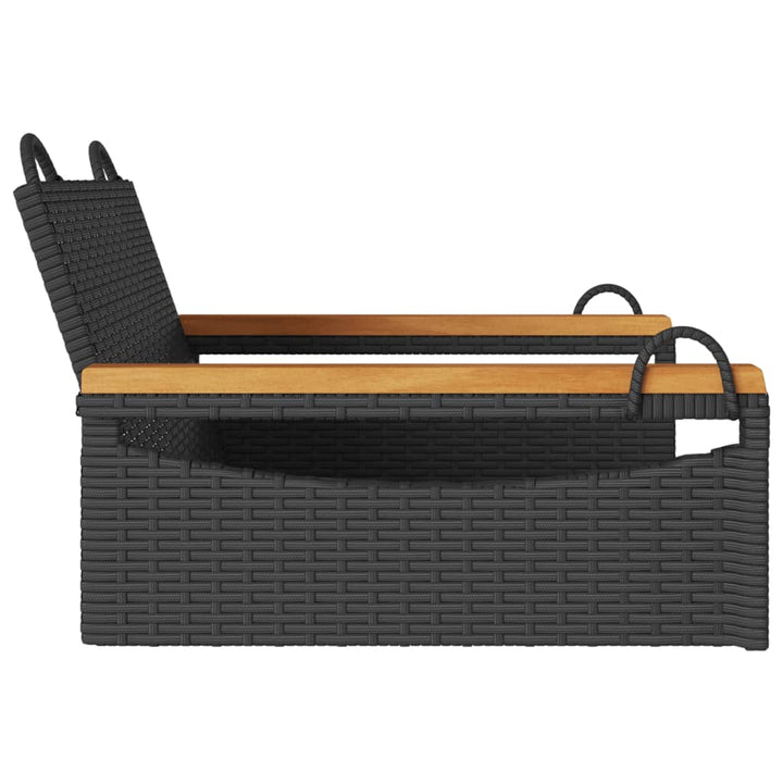 Hängesessel Schwarz 63x62x40 cm Poly Rattan