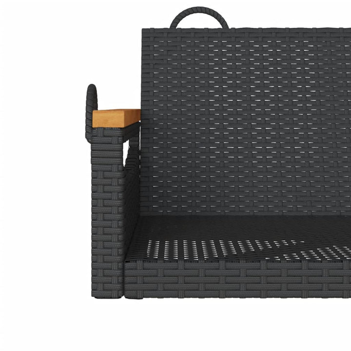 Hängesessel Schwarz 63x62x40 cm Poly Rattan