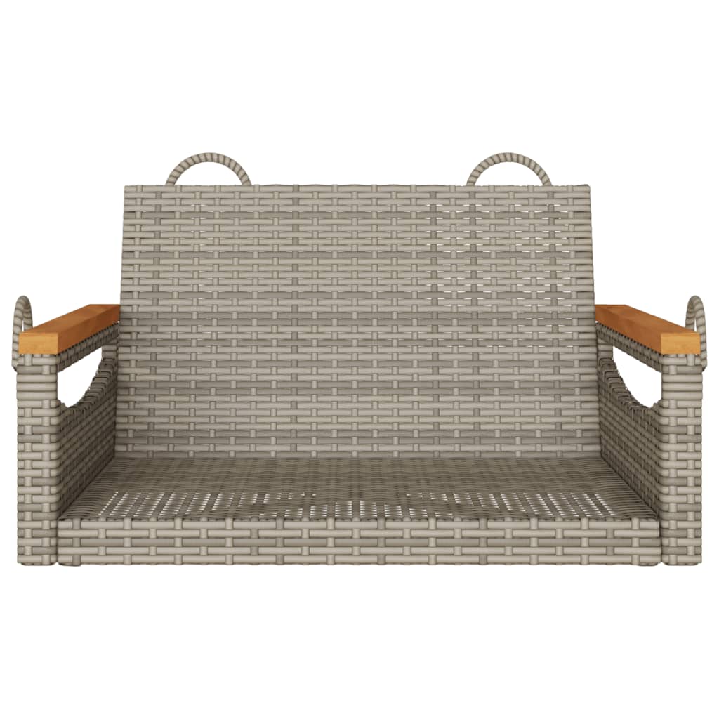 Hängesessel Grau 63x62x40 cm Poly Rattan