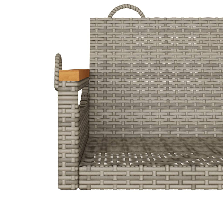 Hängesessel Grau 63x62x40 cm Poly Rattan