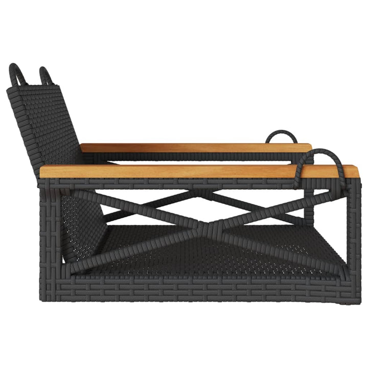 Hängesessel Schwarz 63x62x40 cm Poly Rattan