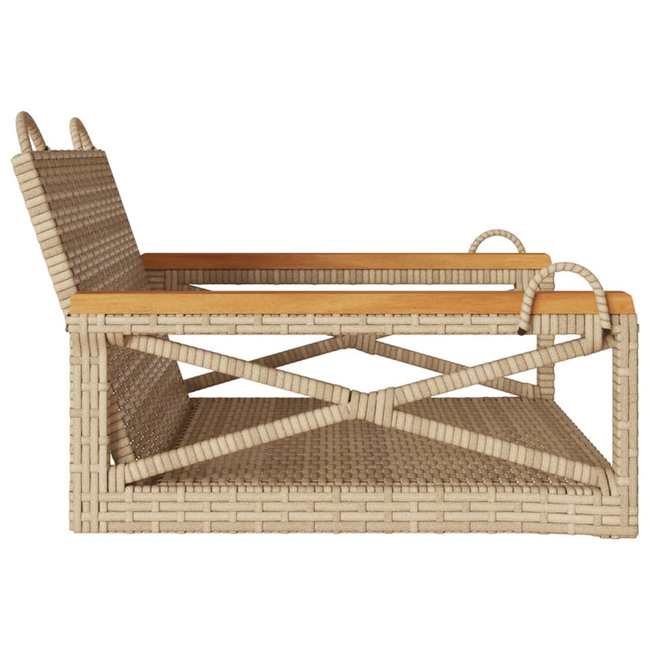 Hängesessel Beige 63x62x40 cm Poly Rattan