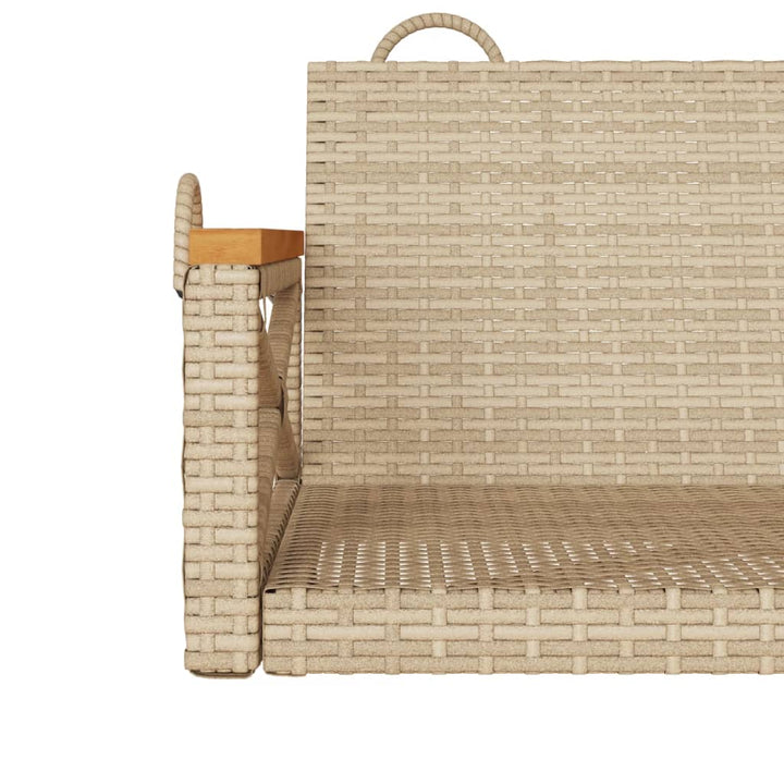 Hängesessel Beige 63x62x40 cm Poly Rattan