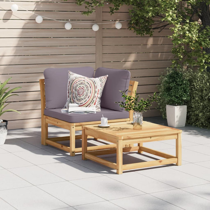 Garten-Ecksofa mit Kissen 73x73x65 cm Massivholz Akazie