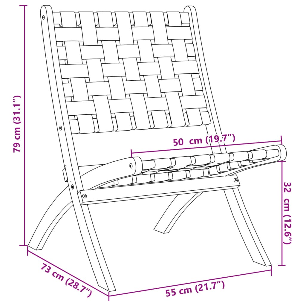 Gartenstühle 2 Stk. Klappbar Rot Massivholz Akazie & Stoff