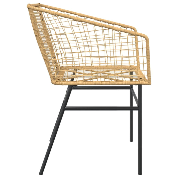 Gartenstühle 2 Stk. Braun Poly Rattan