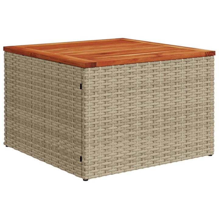 4-tlg. Garten-Sofagarnitur mit Kissen Beige Poly Rattan