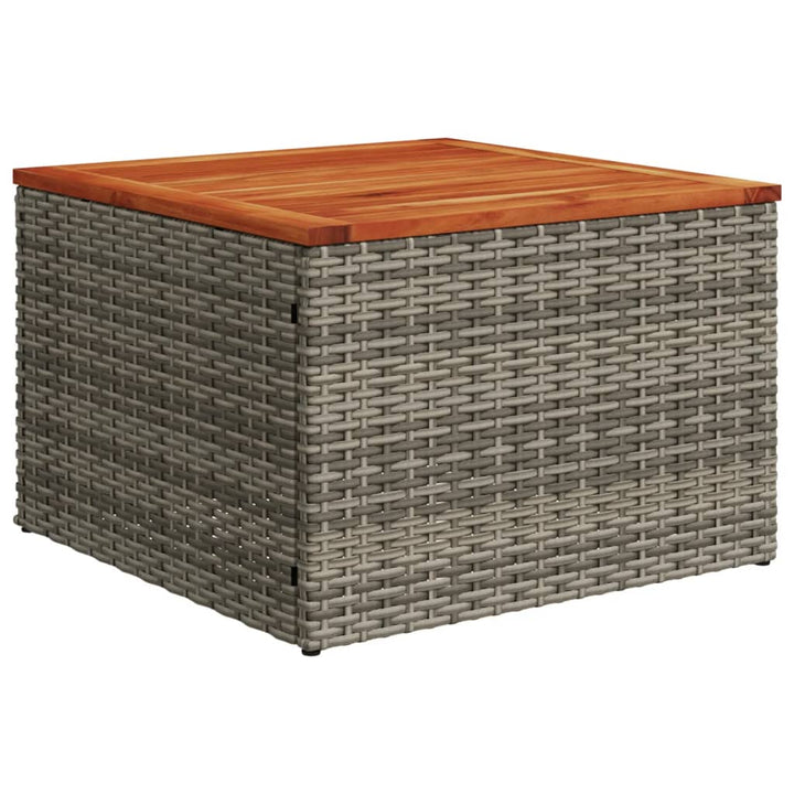 14-tlg. Garten-Sofagarnitur mit Kissen Grau Poly Rattan