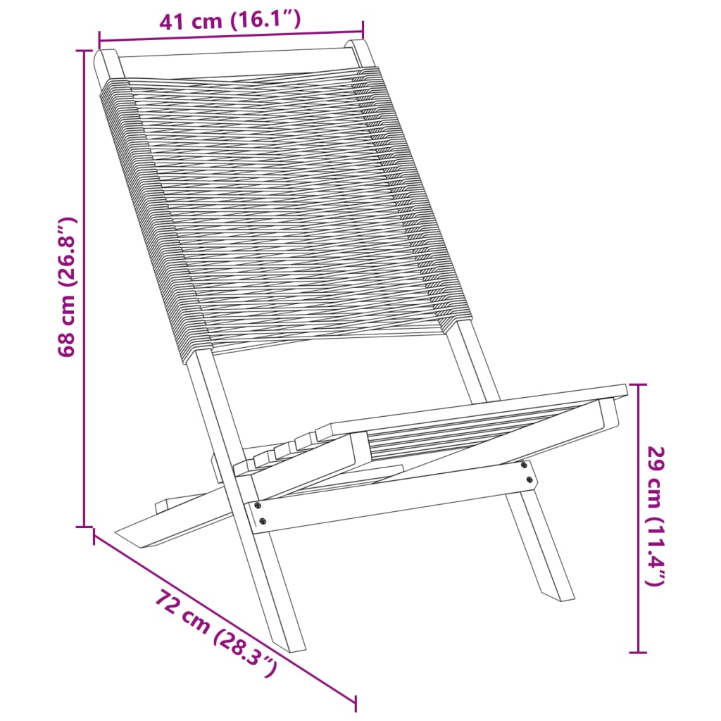 Gartenstühle 6 Stk. Klappbar Schwarz Massivholz Akazie