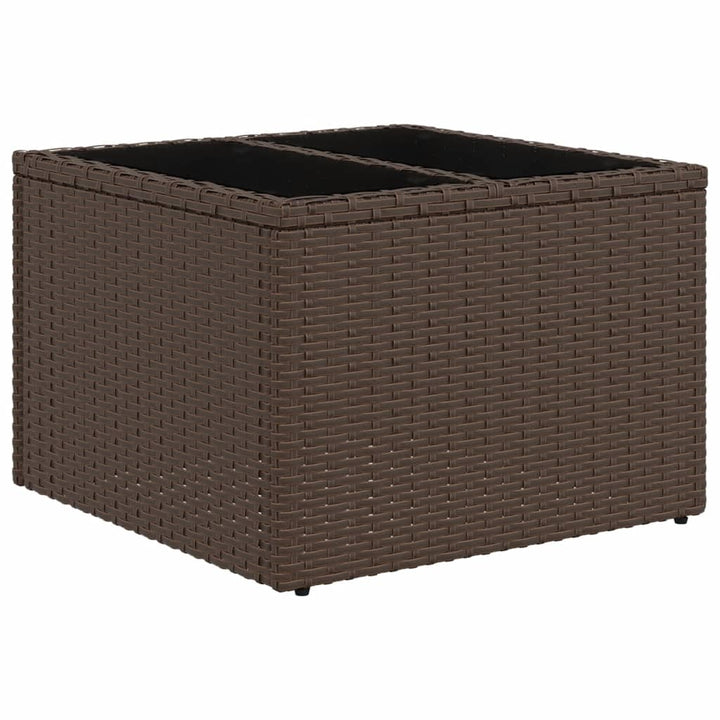 4-tlg. Garten-Sofagarnitur mit Kissen Braun Poly Rattan