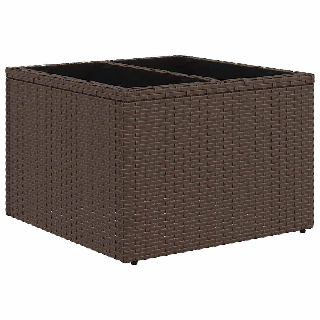 6-tlg. Garten-Sofagarnitur mit Kissen Braun Poly Rattan