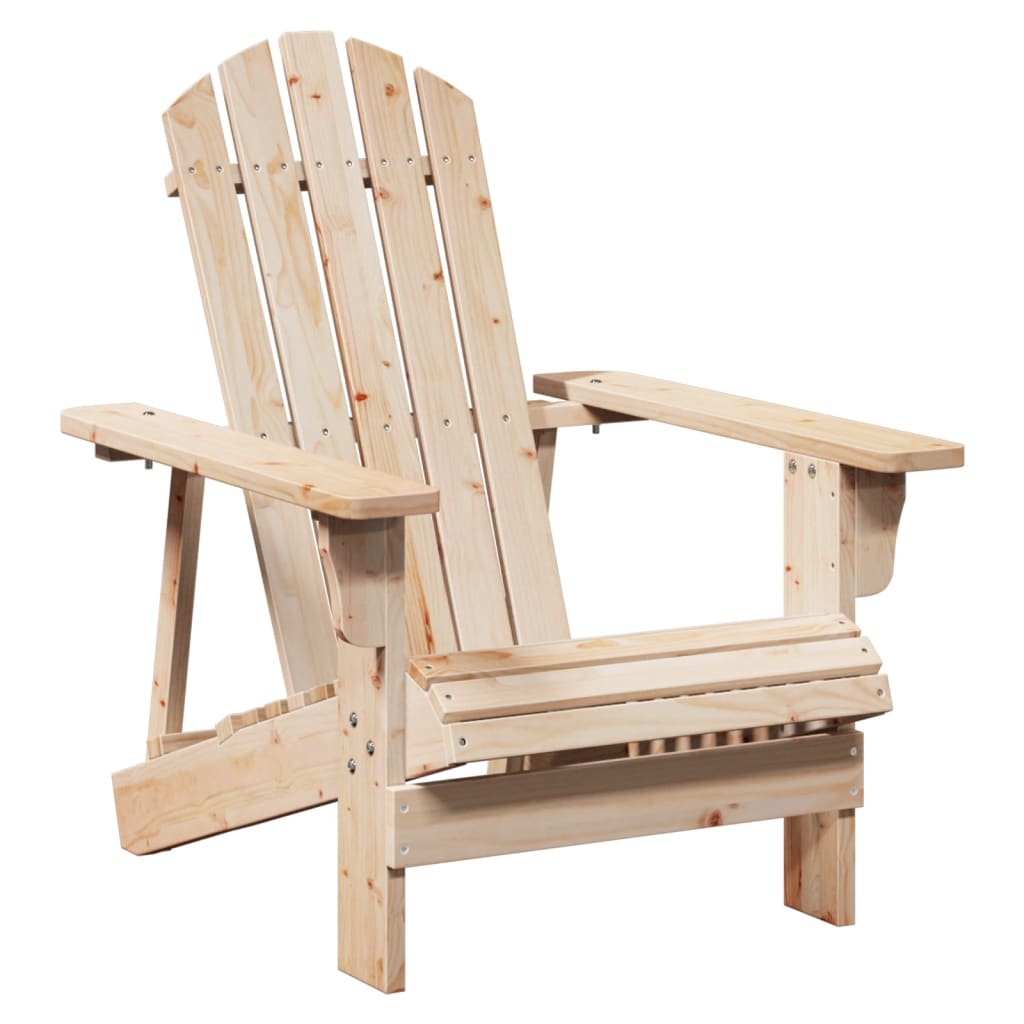 Silla Adirondack con reposapiés en madera maciza de abeto