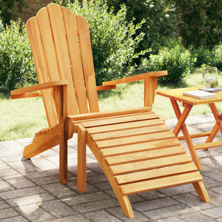 Adirondack-Gartenstuhl mit Fußstütze Massivholz Teak