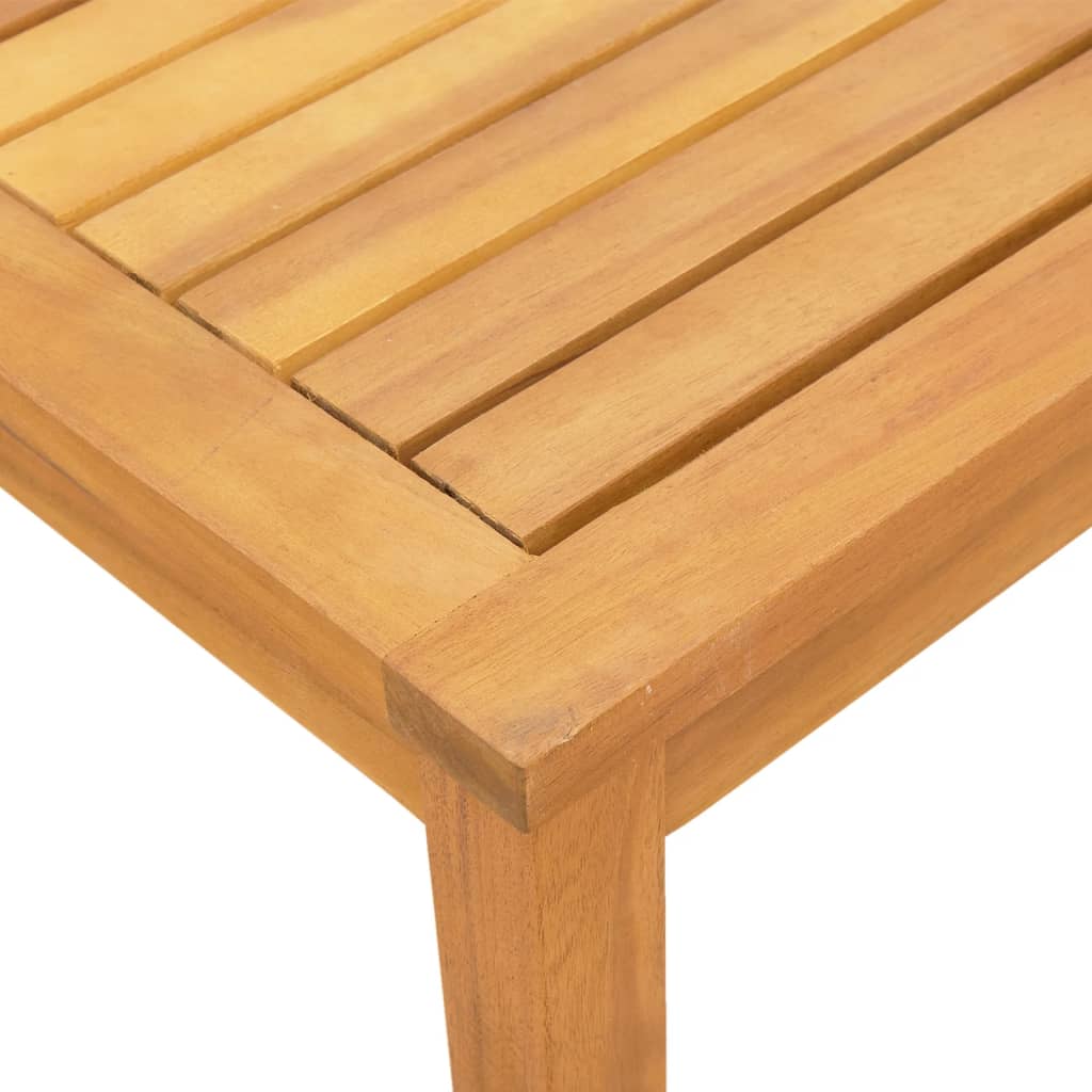 Tumbonas 2 piezas con mesa crema madera maciza acacia textilene