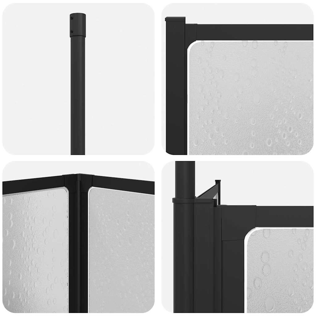 Duschwand Falten Other Schwarz 120 x 70 x 137 cm Aluminium