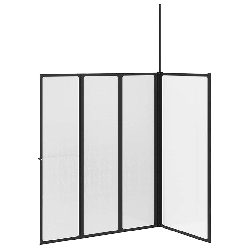 Duschwand Falten Other Schwarz 120 x 70 x 137 cm Aluminium