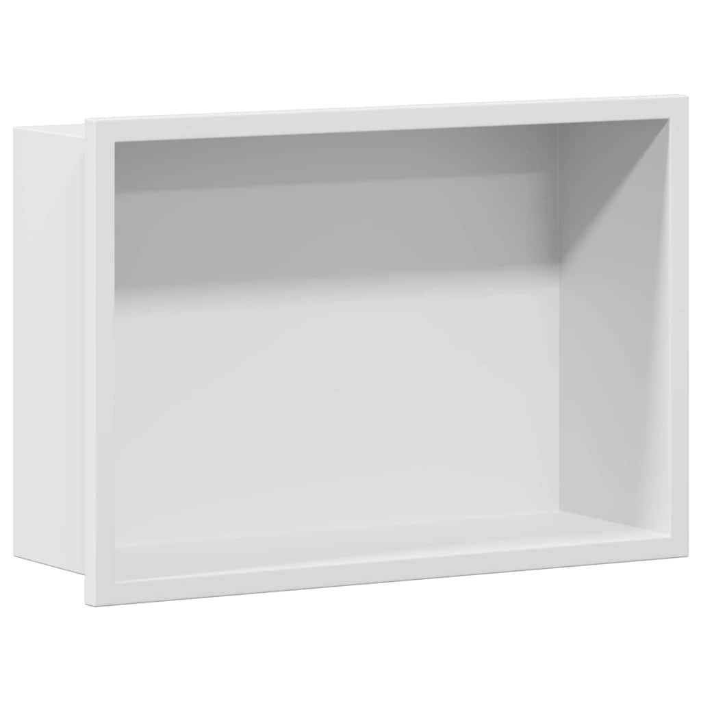 Duschnische Weiß 30 x 20 x 9.5 cm Edelstahl