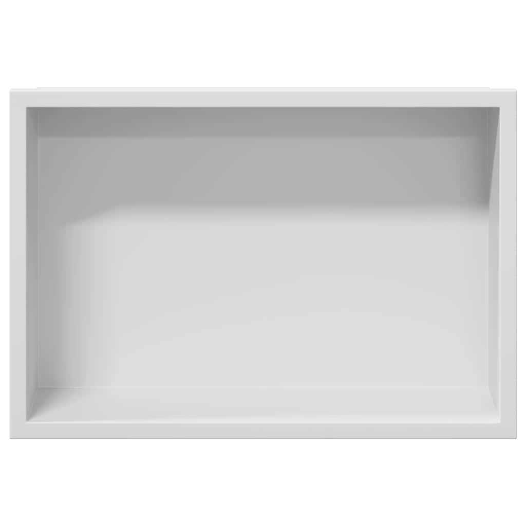 Duschnische Weiß 30 x 20 x 9.5 cm Edelstahl