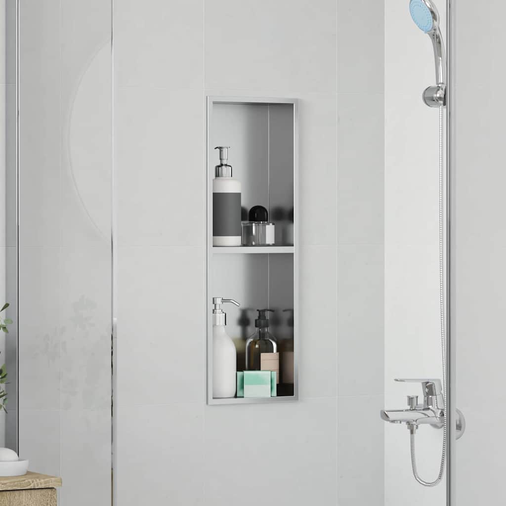 Duschnische Silber 60 x 20 x 9.5 cm Edelstahl