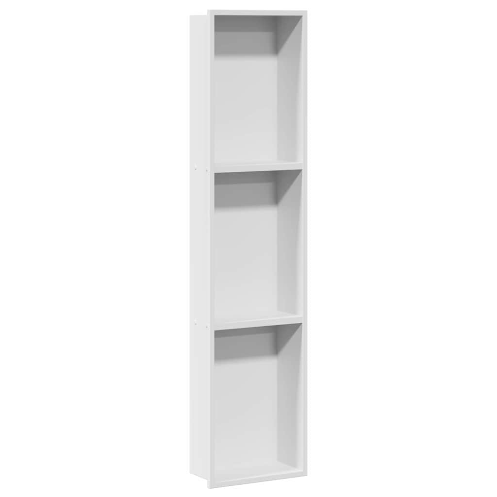 Duschnische Weiß 90 x 20 x 9.5 cm Edelstahl