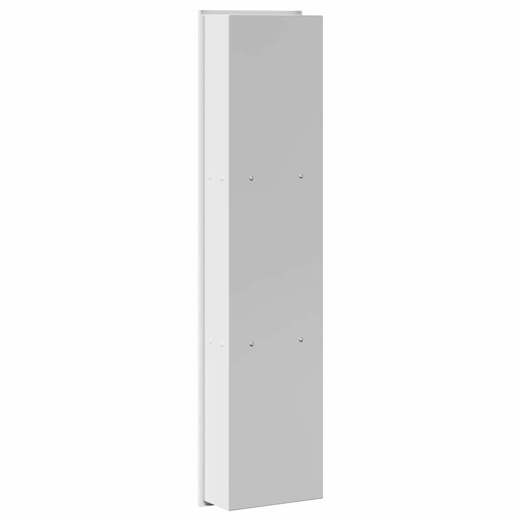 Duschnische Weiß 90 x 20 x 9.5 cm Edelstahl