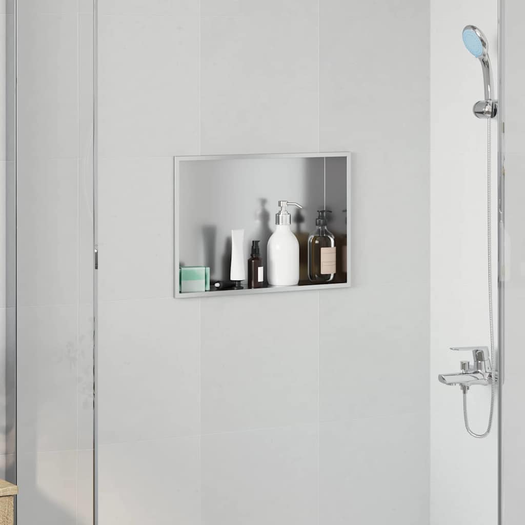 Duschnische Silber 45 x 30 x 9.5 cm Edelstahl