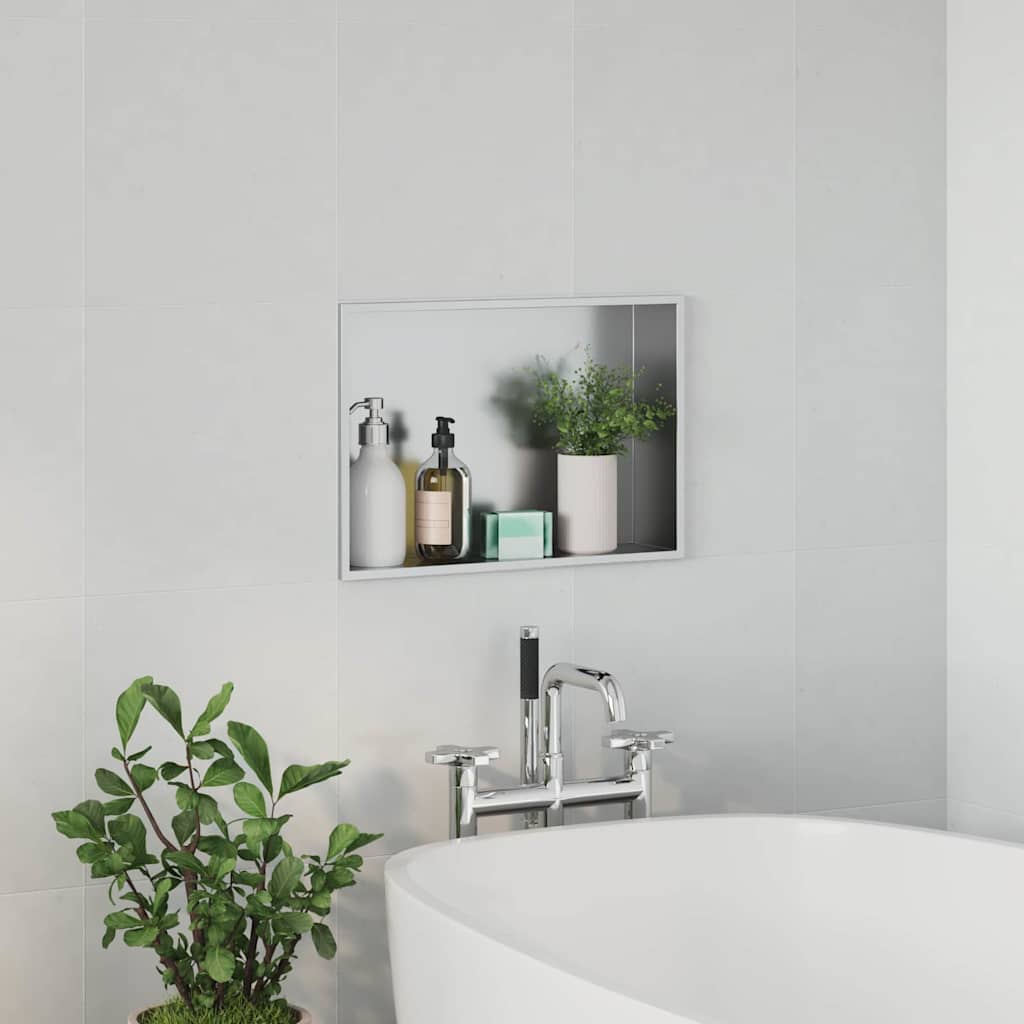 Duschnische Silber 45 x 30 x 9.5 cm Edelstahl