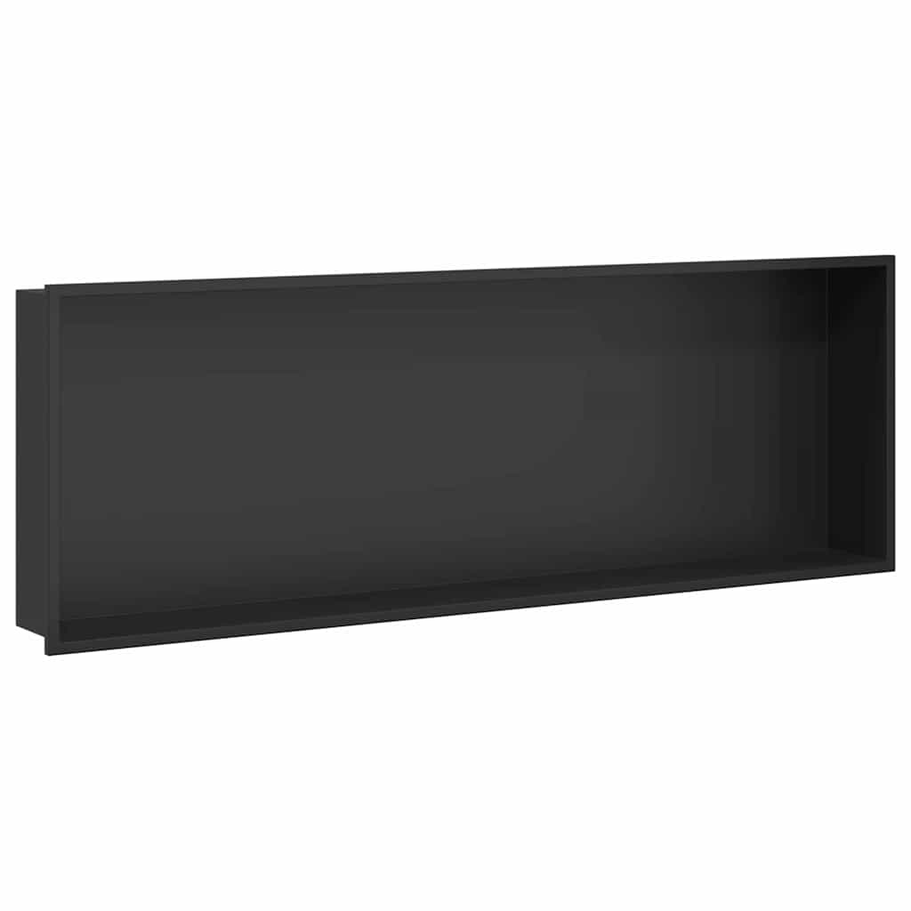 Duschnische Schwarz 90 x 30 x 9.5 cm Edelstahl