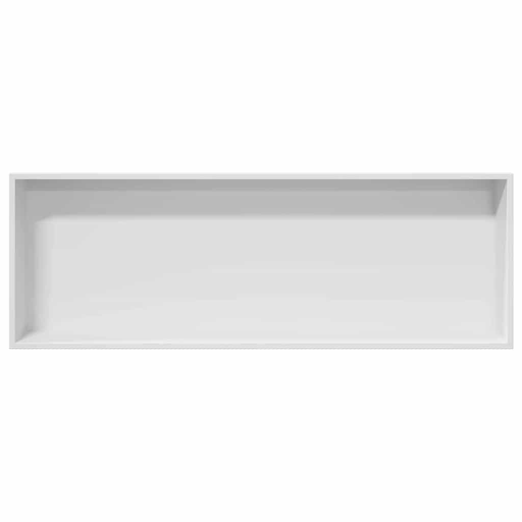 Duschnische Weiß 90 x 30 x 9.5 cm Edelstahl