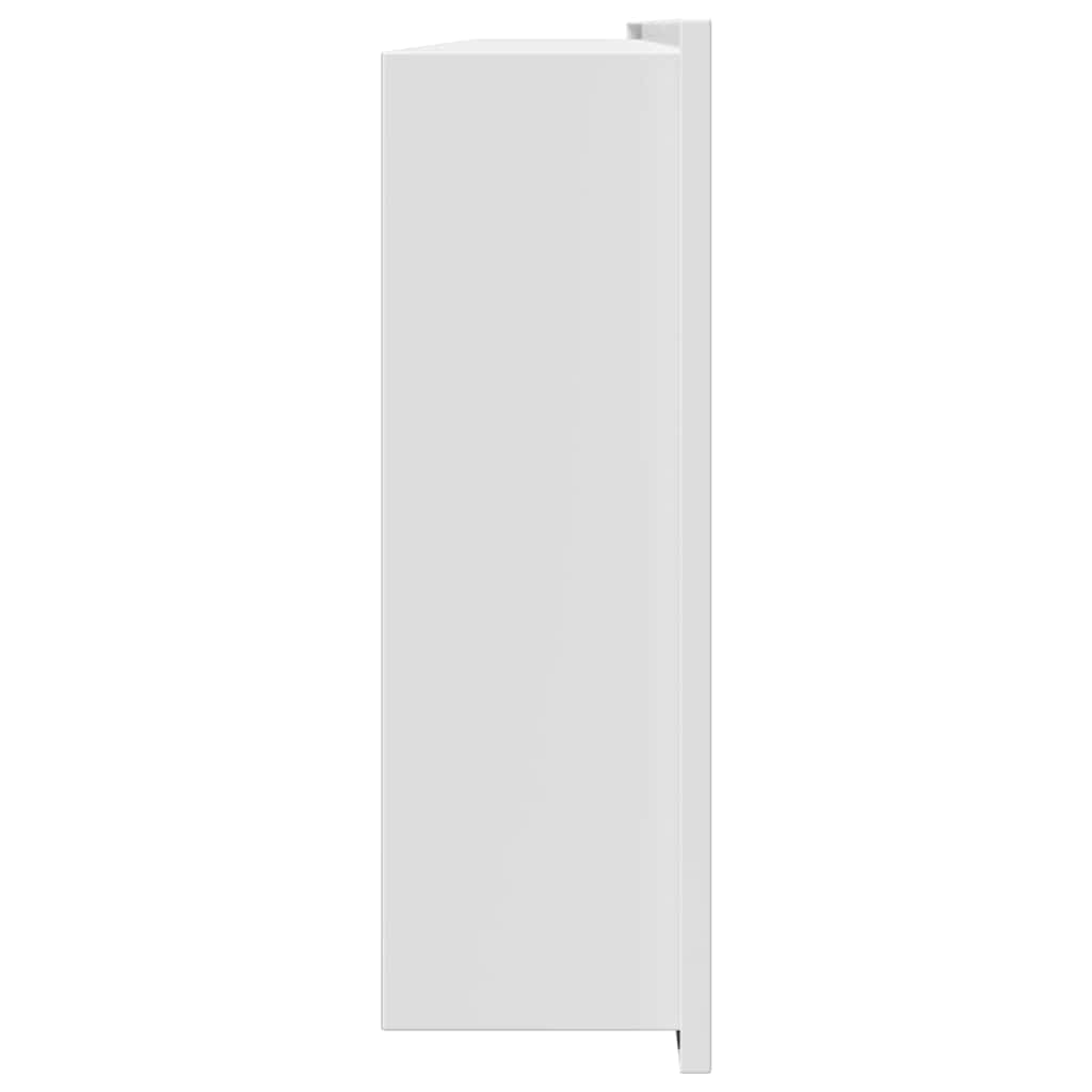 Duschnische Weiß 90 x 30 x 9.5 cm Edelstahl