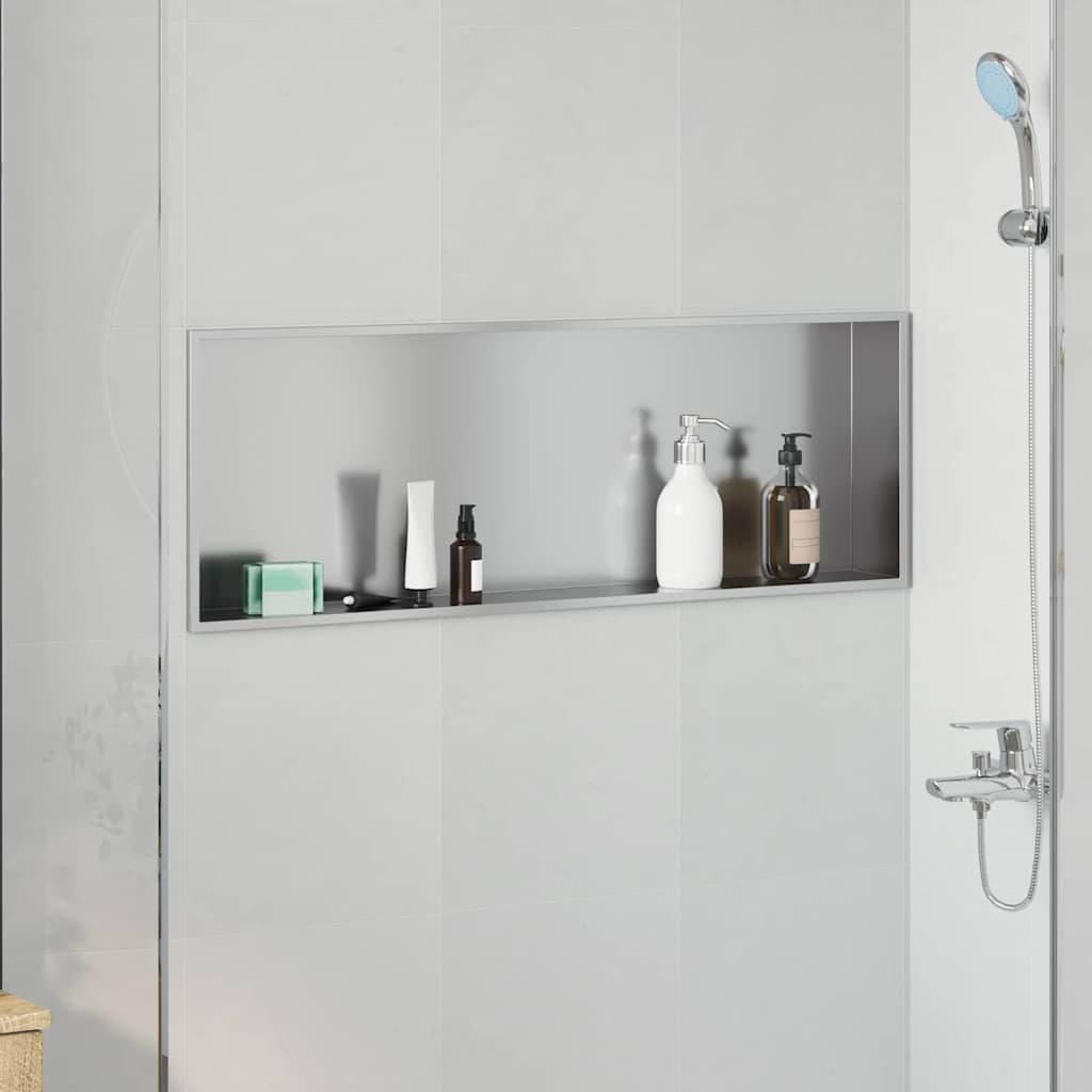 Duschnische Silber 90 x 30 x 9.5 cm Edelstahl