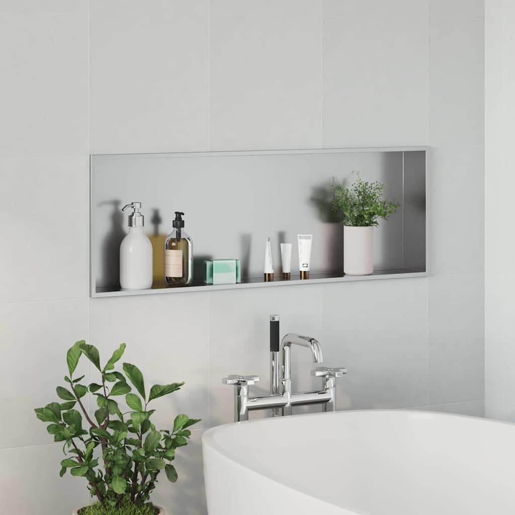 Duschnische Silber 90 x 30 x 9.5 cm Edelstahl