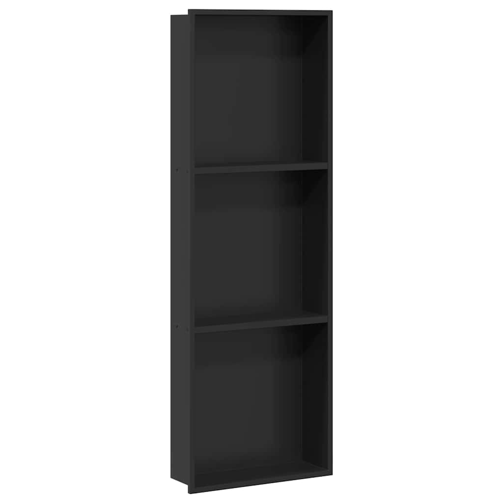 Duschnische Schwarz 90 x 30 x 9.5 cm Edelstahl