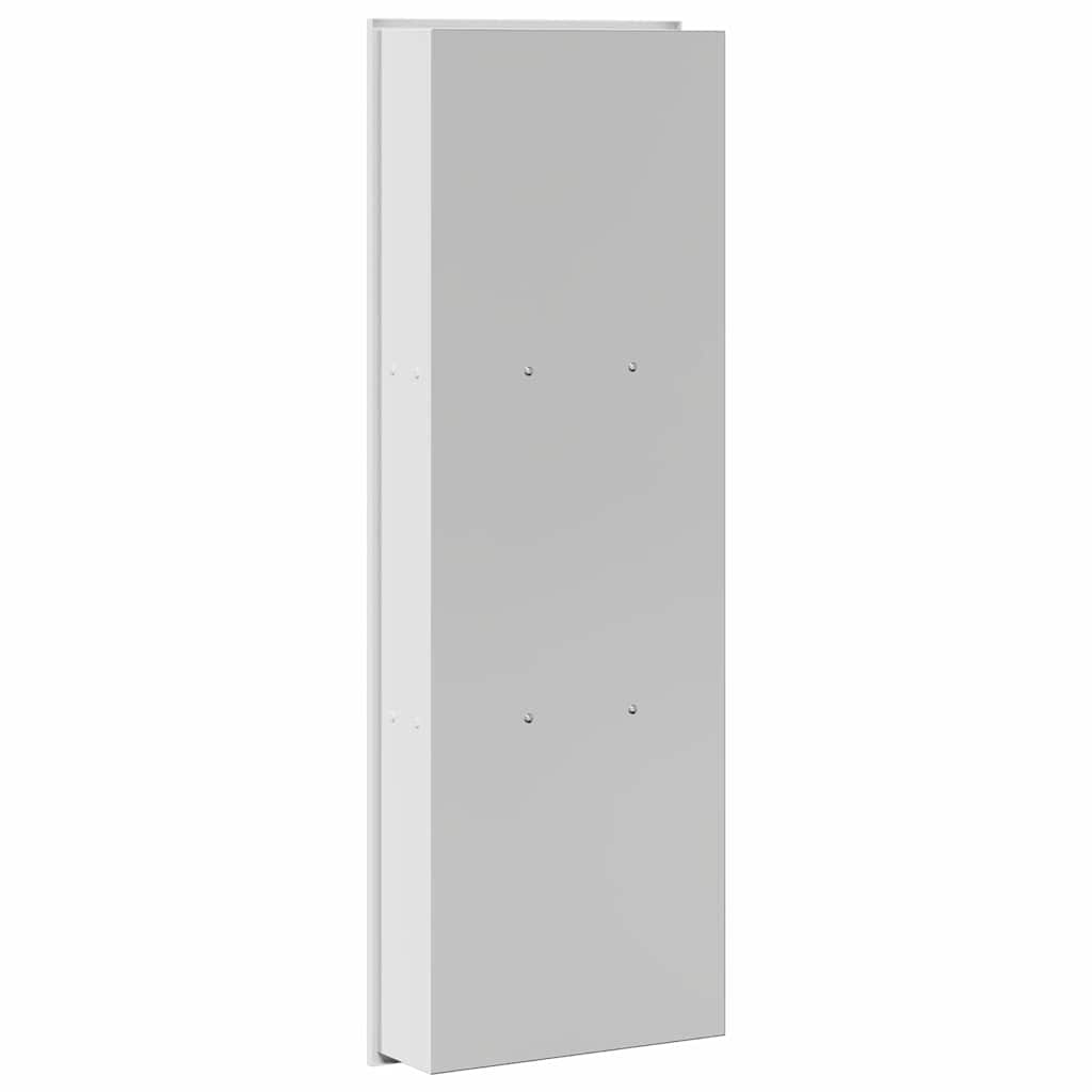 Duschnische Weiß 90 x 30 x 9.5 cm Edelstahl
