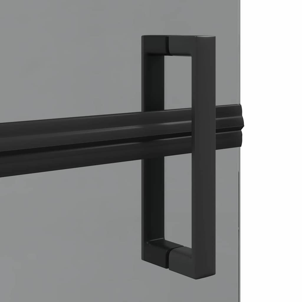 Walk-in Duschwand Schwarz und dunkel-transparent 70 x 190 cm