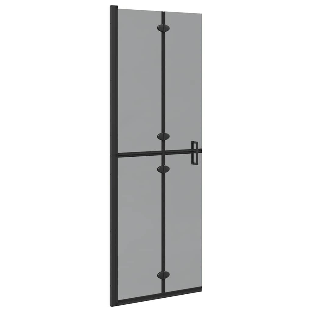 Walk-in Duschwand Schwarz und dunkel-transparent 70 x 190 cm