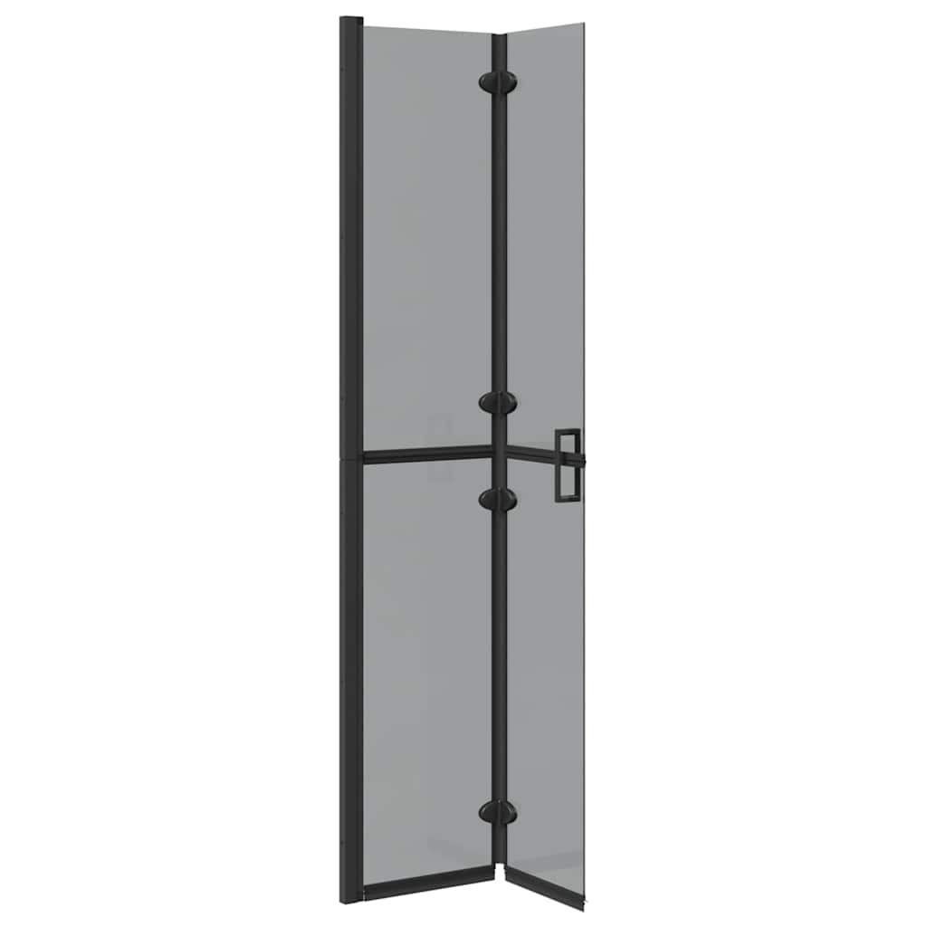Walk-in Duschwand Schwarz und dunkel-transparent 70 x 190 cm