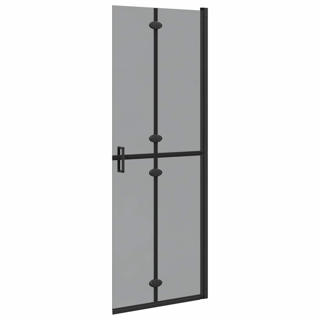 Walk-in Duschwand Schwarz und dunkel-transparent 70 x 190 cm