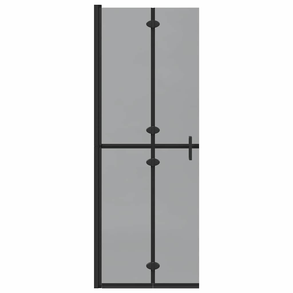 Walk-in Duschwand Schwarz und dunkel-transparent 70 x 190 cm
