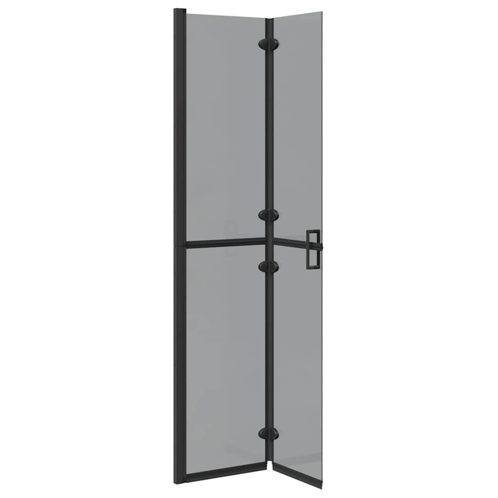 Walk-in Duschwand Schwarz und dunkel-transparent 80 x 190 cm