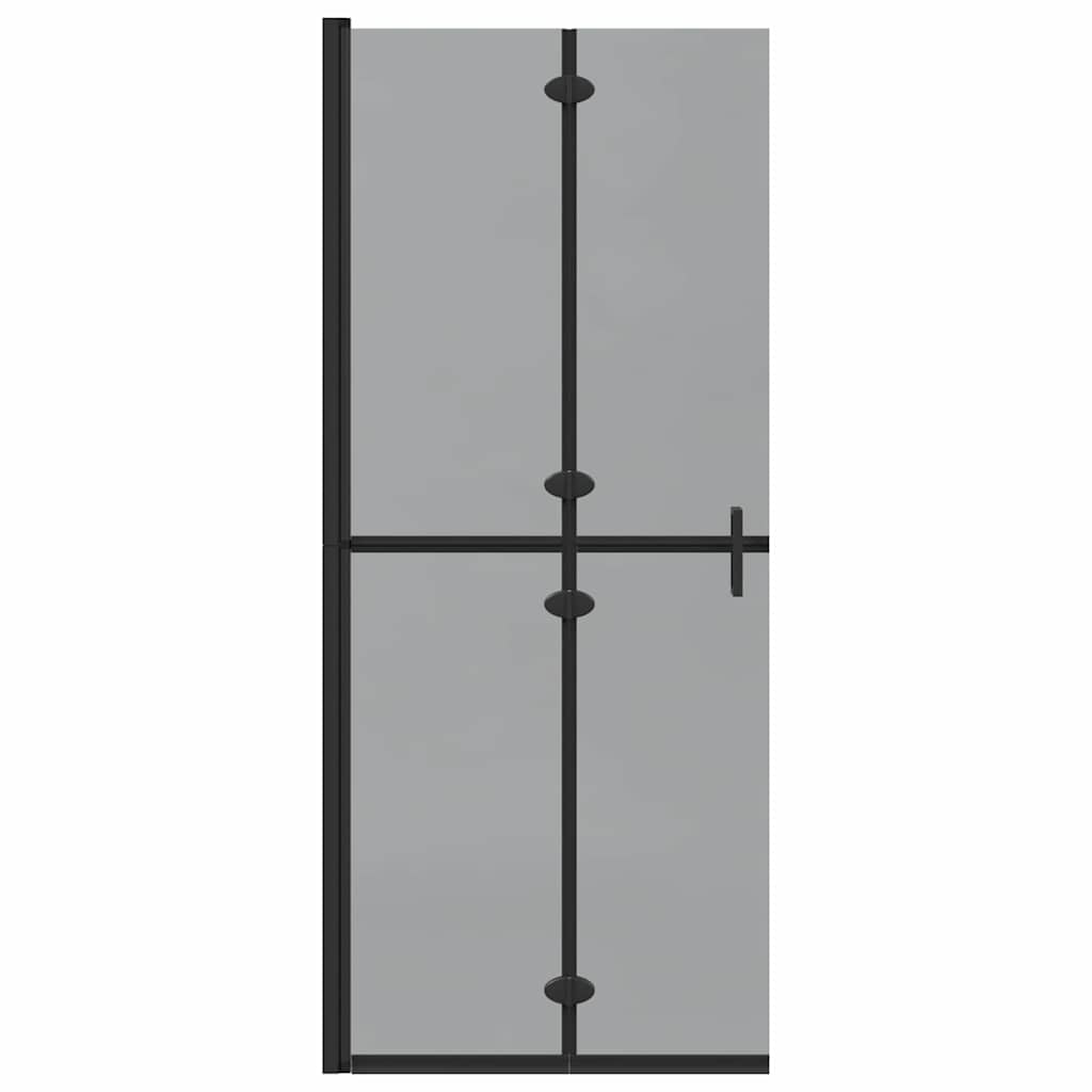 Walk-in Duschwand Schwarz und dunkel-transparent 80 x 190 cm