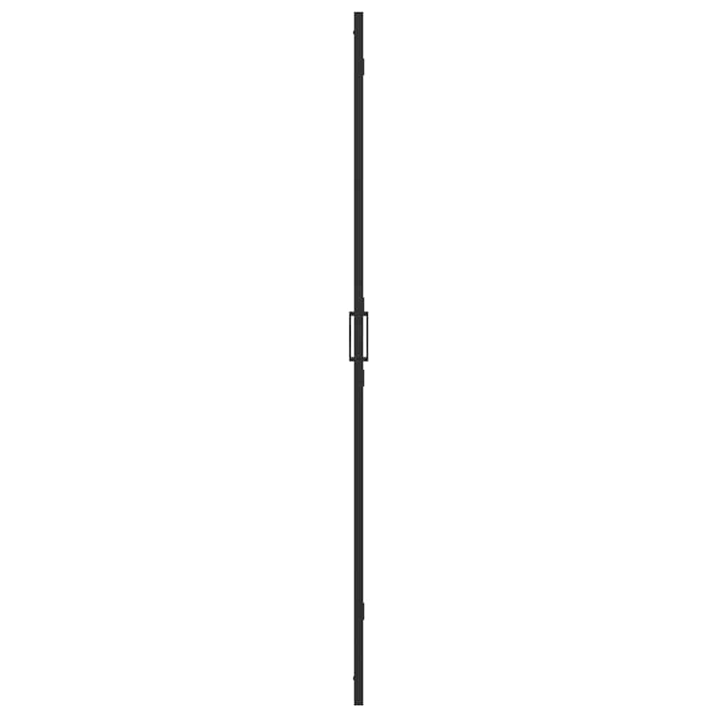 Walk-in Duschwand Schwarz und dunkel-transparent 80 x 190 cm