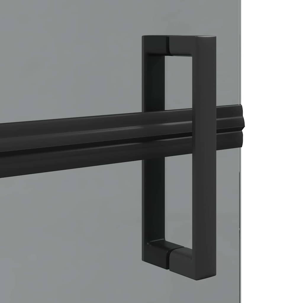 Walk-in Duschwand Schwarz und dunkel-transparent 90 x 190 cm