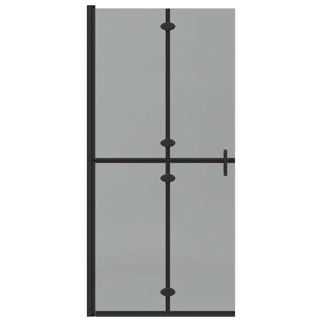 Walk-in Duschwand Schwarz und dunkel-transparent 90 x 190 cm