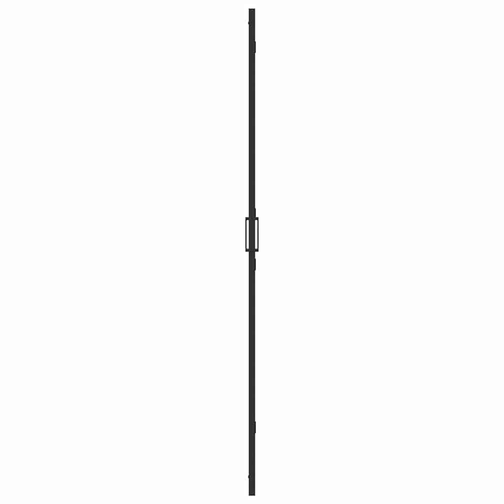 Walk-in Duschwand Schwarz und dunkel-transparent 90 x 190 cm