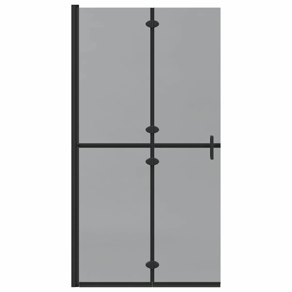 Walk-in Duschwand Schwarz und dunkel-transparent 100 x 190 cm