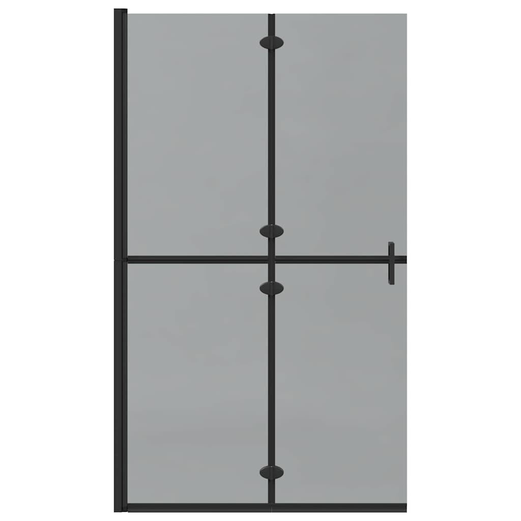 Walk-in Duschwand Schwarz und dunkel-transparent 110 x 190 cm