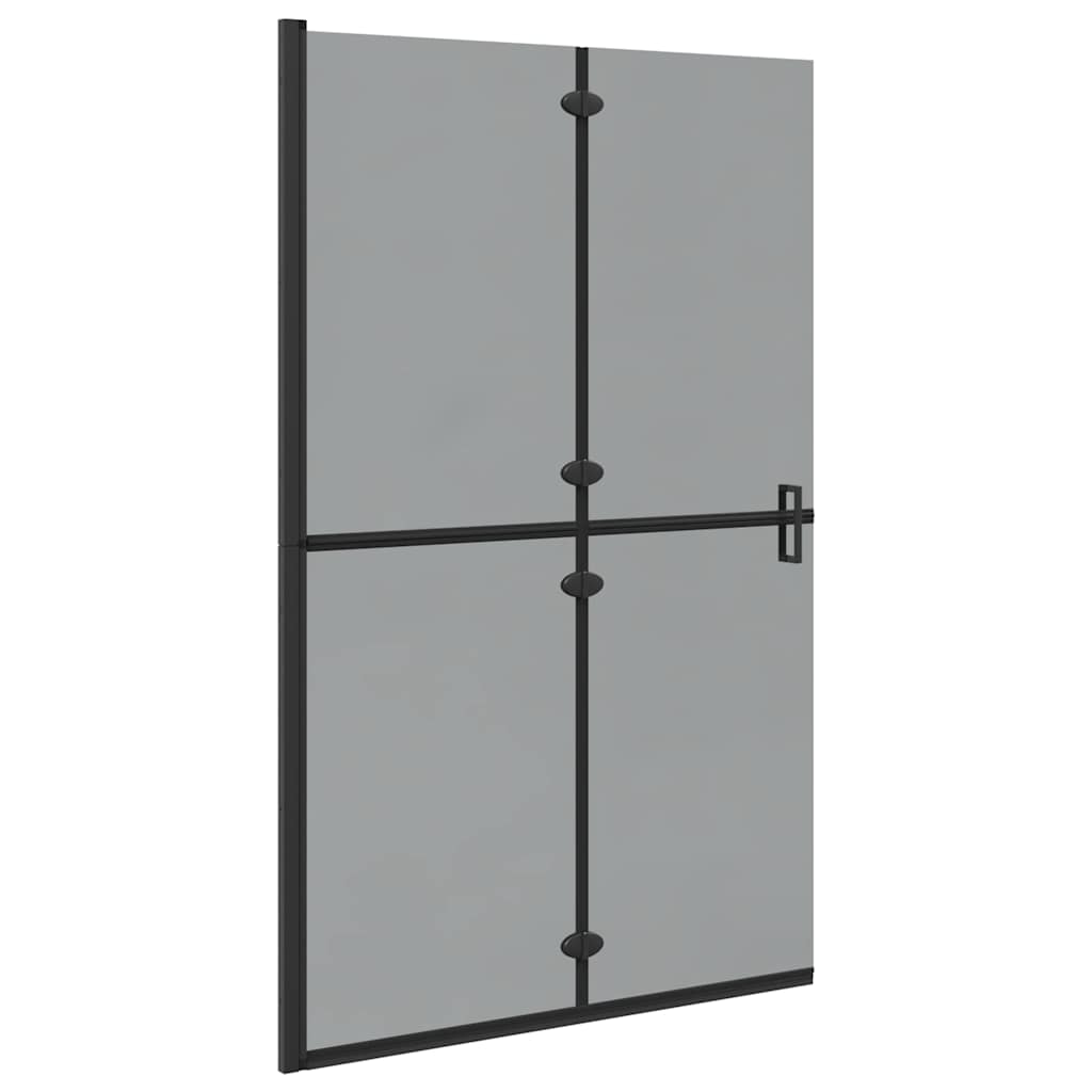 Walk-in Duschwand Schwarz und dunkel-transparent 120 x 190 cm