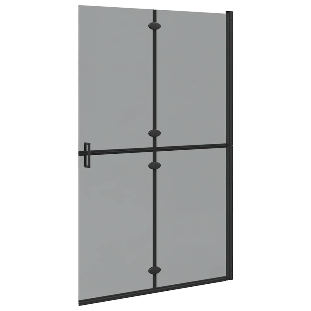 Walk-in Duschwand Schwarz und dunkel-transparent 120 x 190 cm